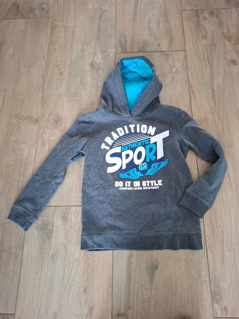 WE - hoodie grijs blauw - maat 146 / 152, WE, Trui of Vest, Ophalen of Verzenden, Zo goed als nieuw