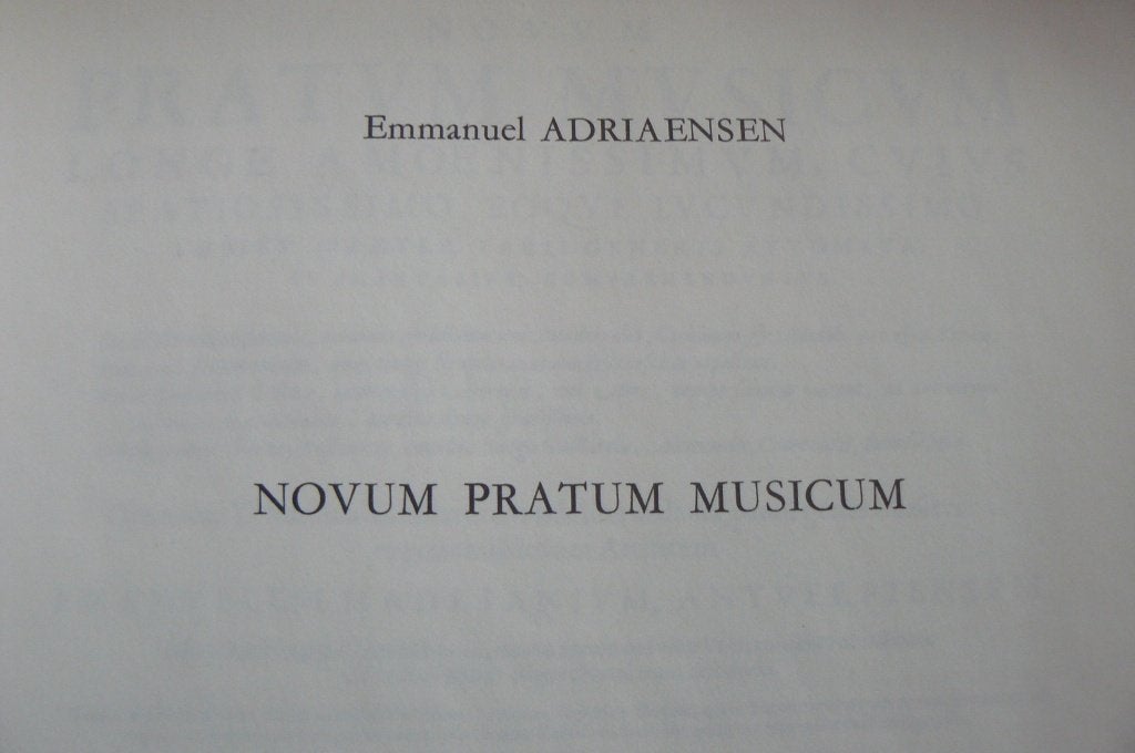 LUIT / EMMANUEL ADRIAENSEN / Novum Pratum Musicum / 1977, Muziek en Instrumenten, Ophalen of Verzenden, Gebruikt, Overige typen