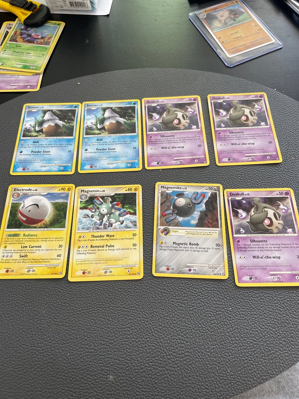 Pokémon Kaarten: Snover, Duskull, Electrode, Magneton, Magne, Ophalen of Verzenden, Gebruikt, Meerdere kaarten