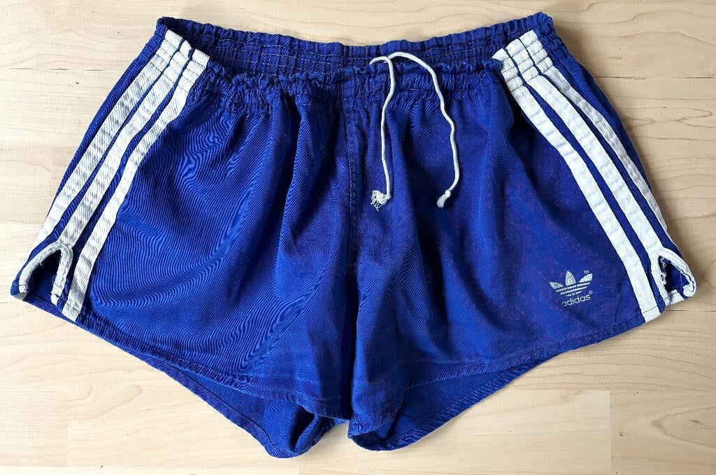 Adidas vintage sportbroek maat 5 (M)  blauw, Ophalen of Verzenden, Adidas, Voetbal, Gedragen