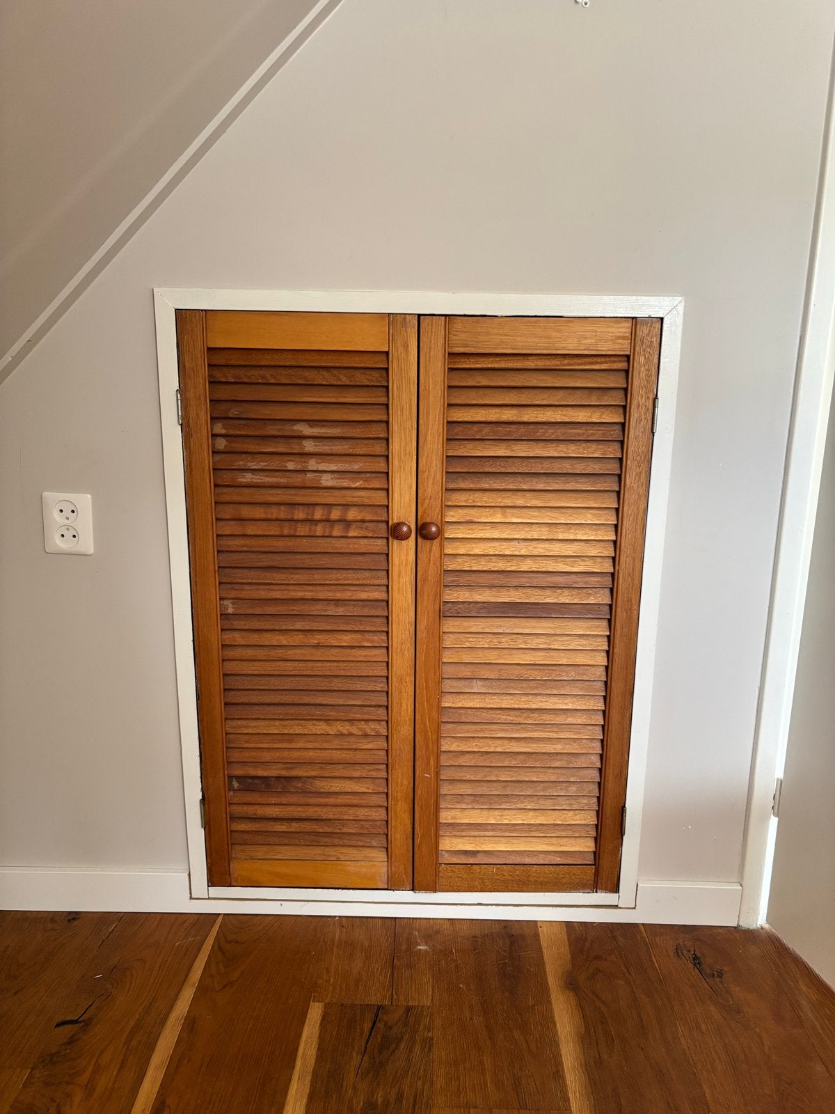 Houten luiken voor kast of opbergruimte - 73x99,5 cm, Huis en Inrichting, Ophalen, Gebruikt