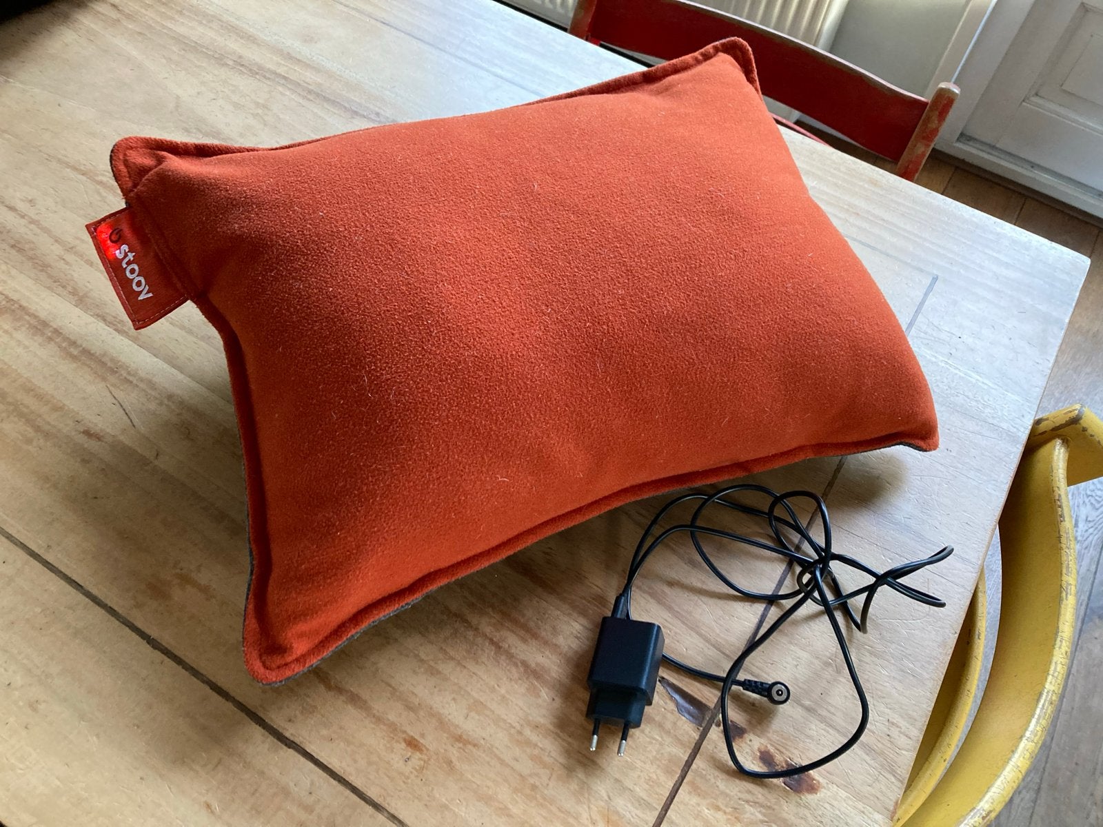 Stoov warmtekussen 45x60 cm - Oranje/Grijs, Ophalen, Gebruikt, Meerkleurig, Textiel