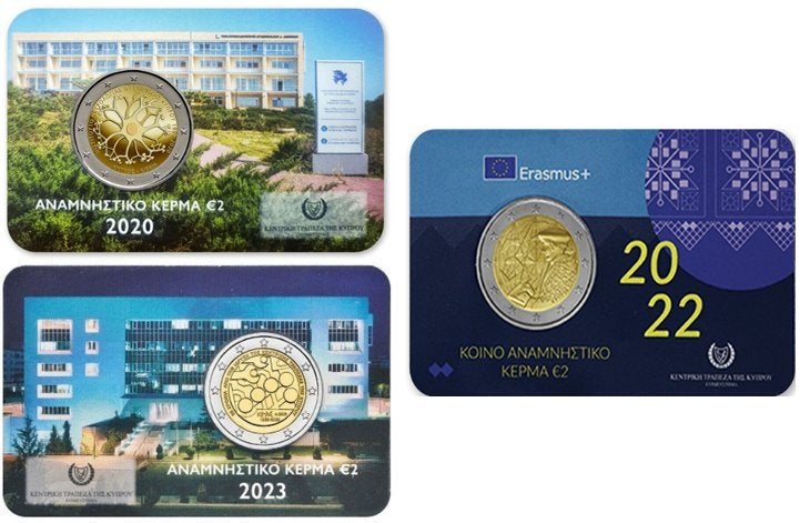 3 verschillende coincards van Cyprus 2020, 2022 & 2023, Postzegels en Munten, Munten | Europa | Euromunten, Ophalen of Verzenden
