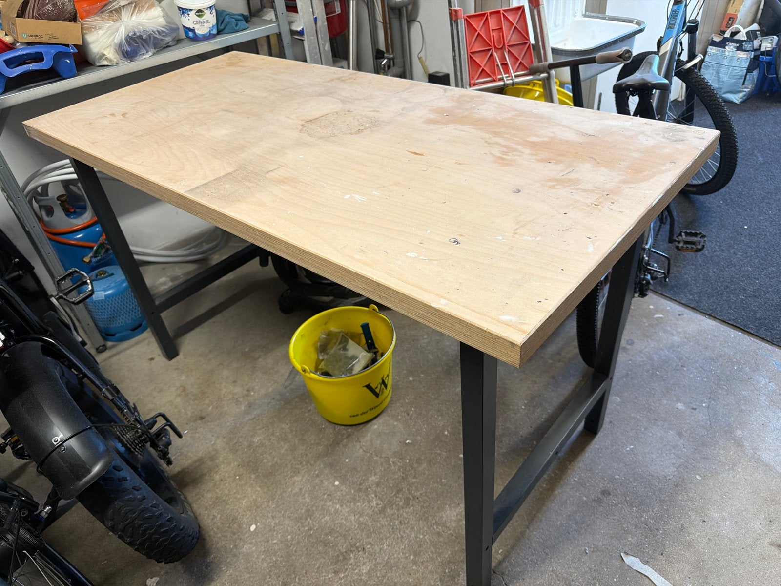 Stevige Werkbank - 150 x 70 x 85,5 cm, Ophalen, Gebruikt, 120 tot 170 cm