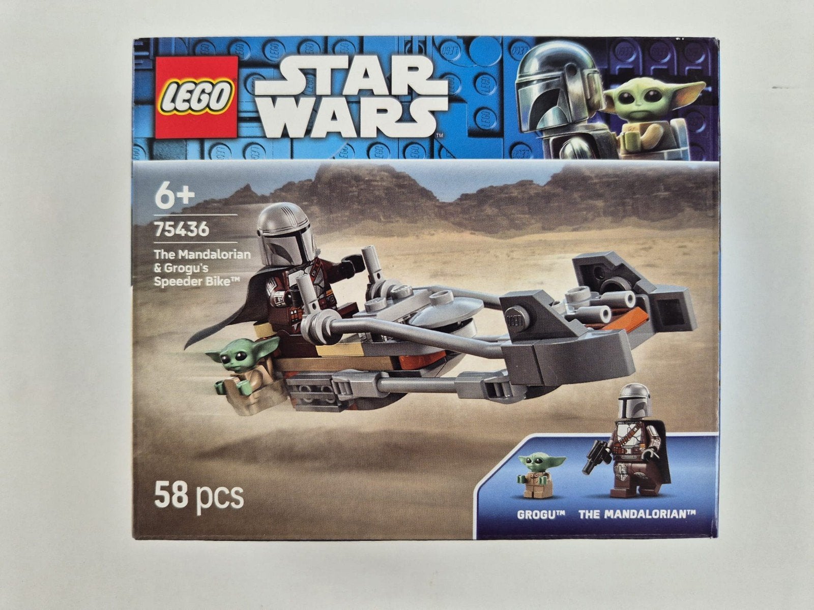 LEGO Star Wars 75436 The Mandalorian & Grogu's Speeder Bike, Star Wars, Lego, Nieuw, Inclusief minifiguren
