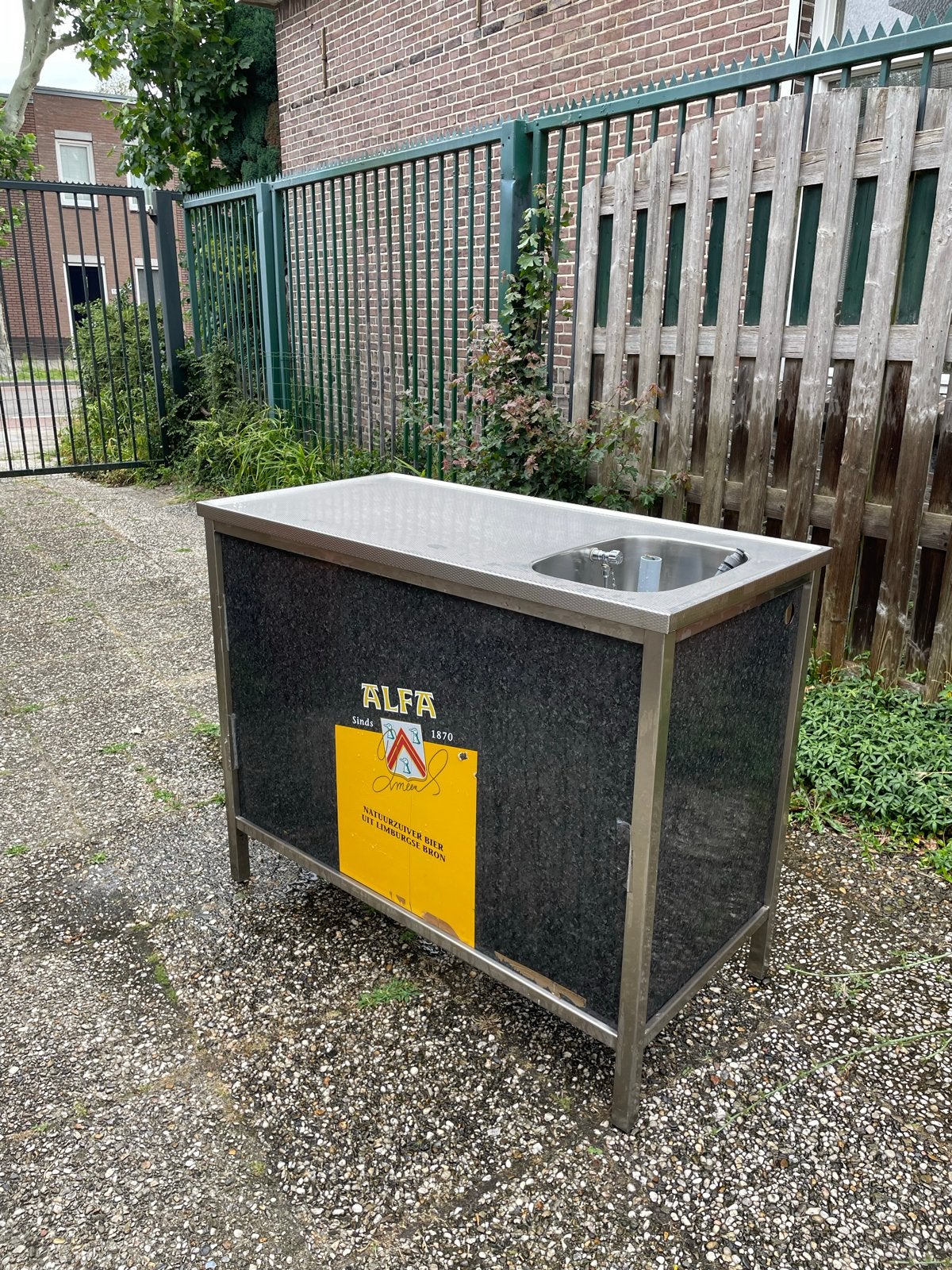 Taptafel met RVS onderstel - Demontabel en Inklapbaar, Ophalen, Gebruikt