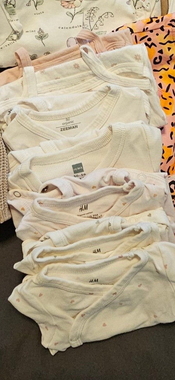 7 Rompertjes maat 50 - Hema, Zeeman, H&M, Kinderen en Baby's, Babykleding | Maat 50, Overige typen, Meisje, Hema, Zeeman, H&M