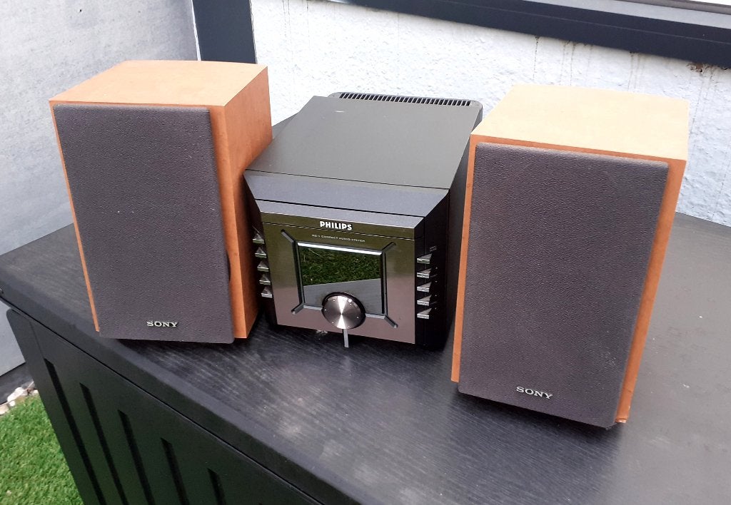 Sony speakers SS-CEX1 incl. Philips MZ5 cd receiver, Stereo speakers, Ophalen of Verzenden, Zo goed als nieuw, Sony