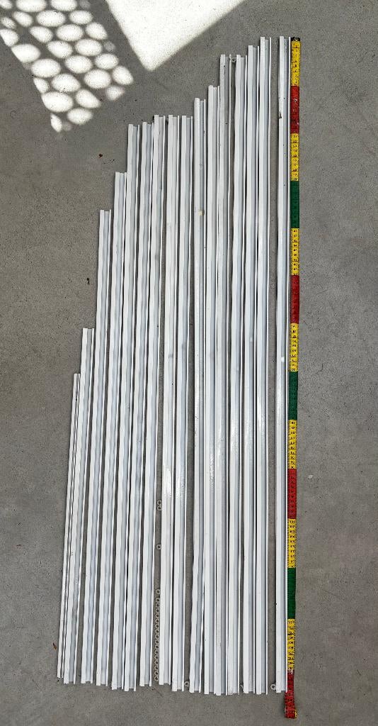Gordijnrails 16 stuks , meerdere lengtes, Ophalen, Gebruikt, Wit, 50 tot 100 cm