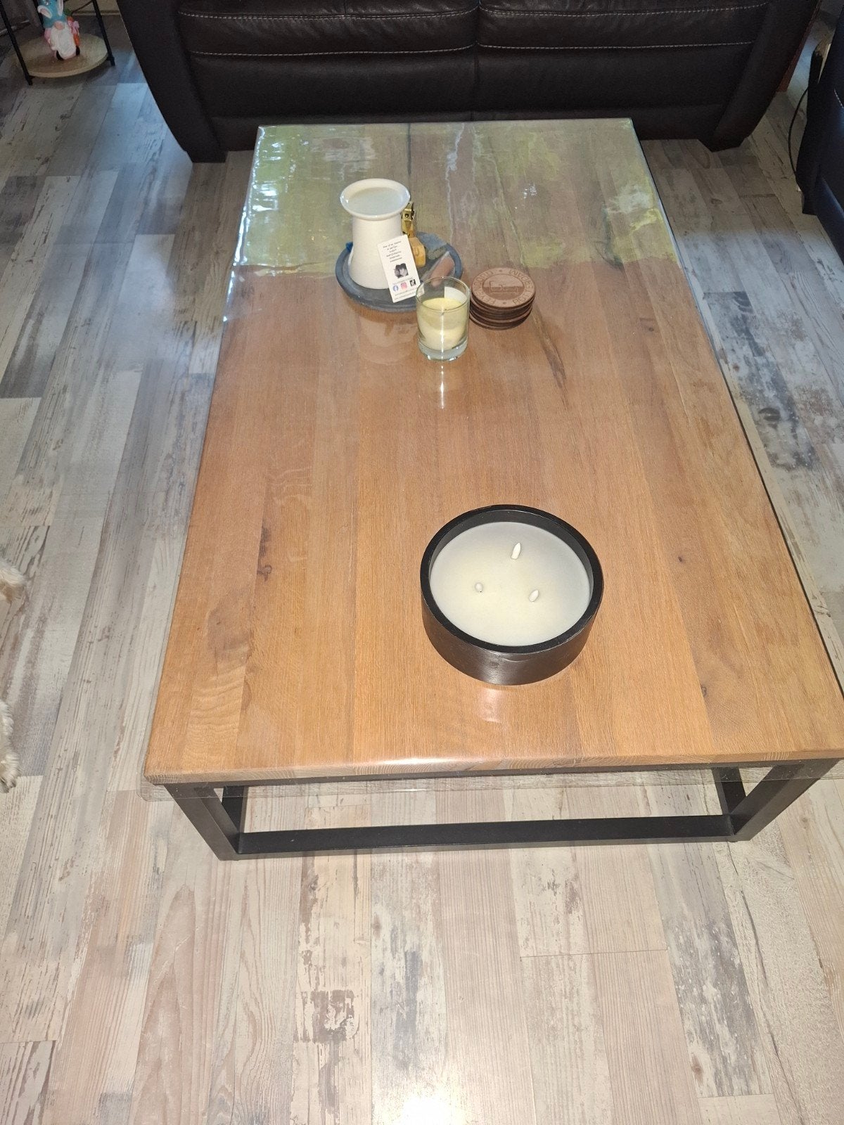 Salontafel, eettafel met bankje en 4 stoelen, Ophalen, Gebruikt, 50 tot 100 cm, 150 tot 200 cm
