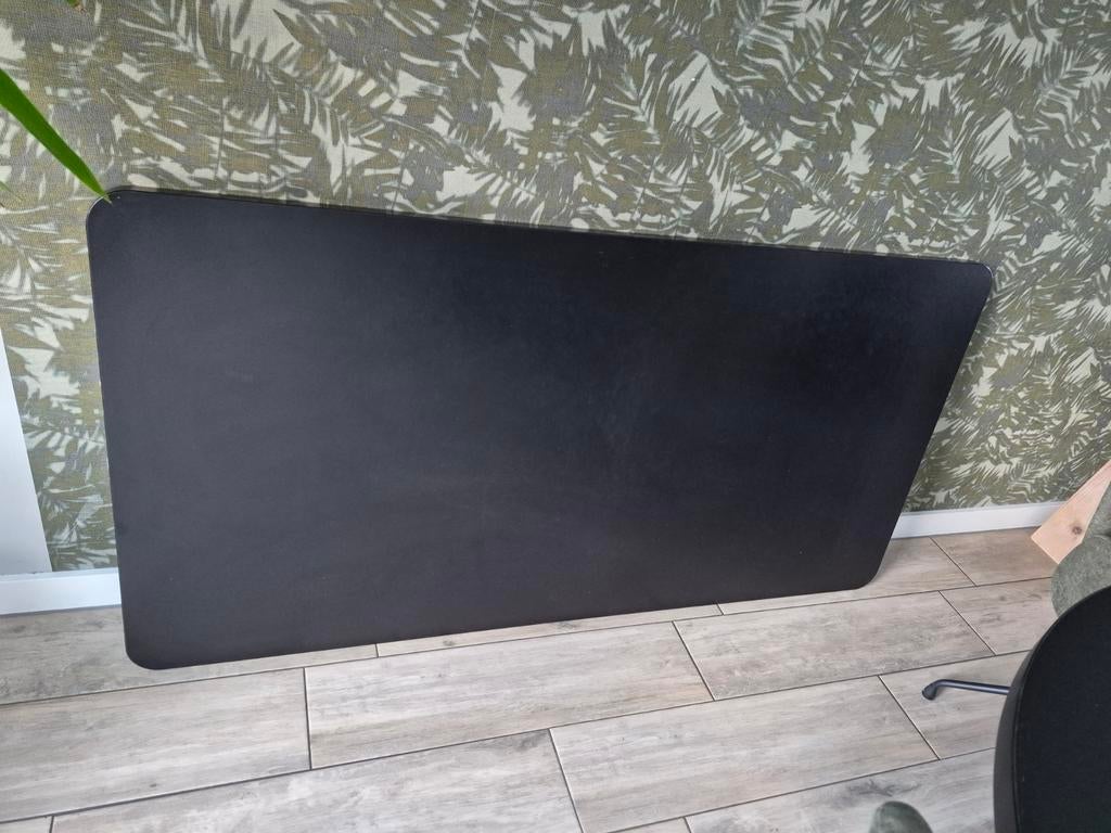 Zwart melamine tafelblad - 180x90, Ophalen, Gebruikt