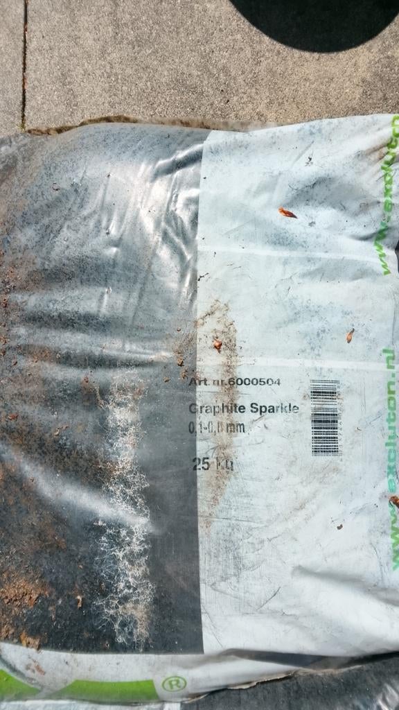 2 zakken 25 kg zwart voegzand voor tegels, Ophalen
