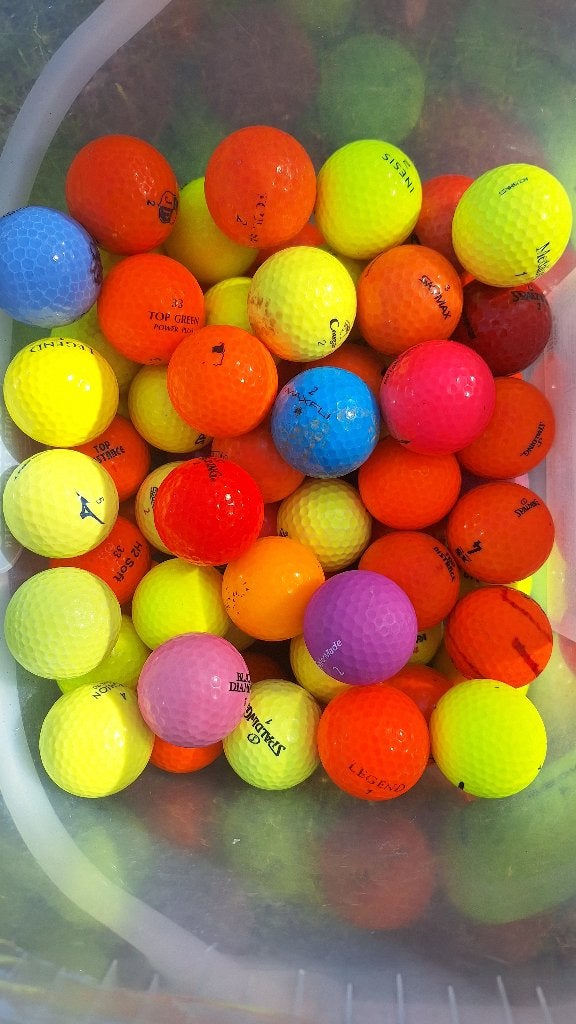 GEKLEURDE  LAKE GOLFBALLEN MIX VAN GOEDE KWALITEIT, Ophalen, Gebruikt, Bal(len), Overige merken