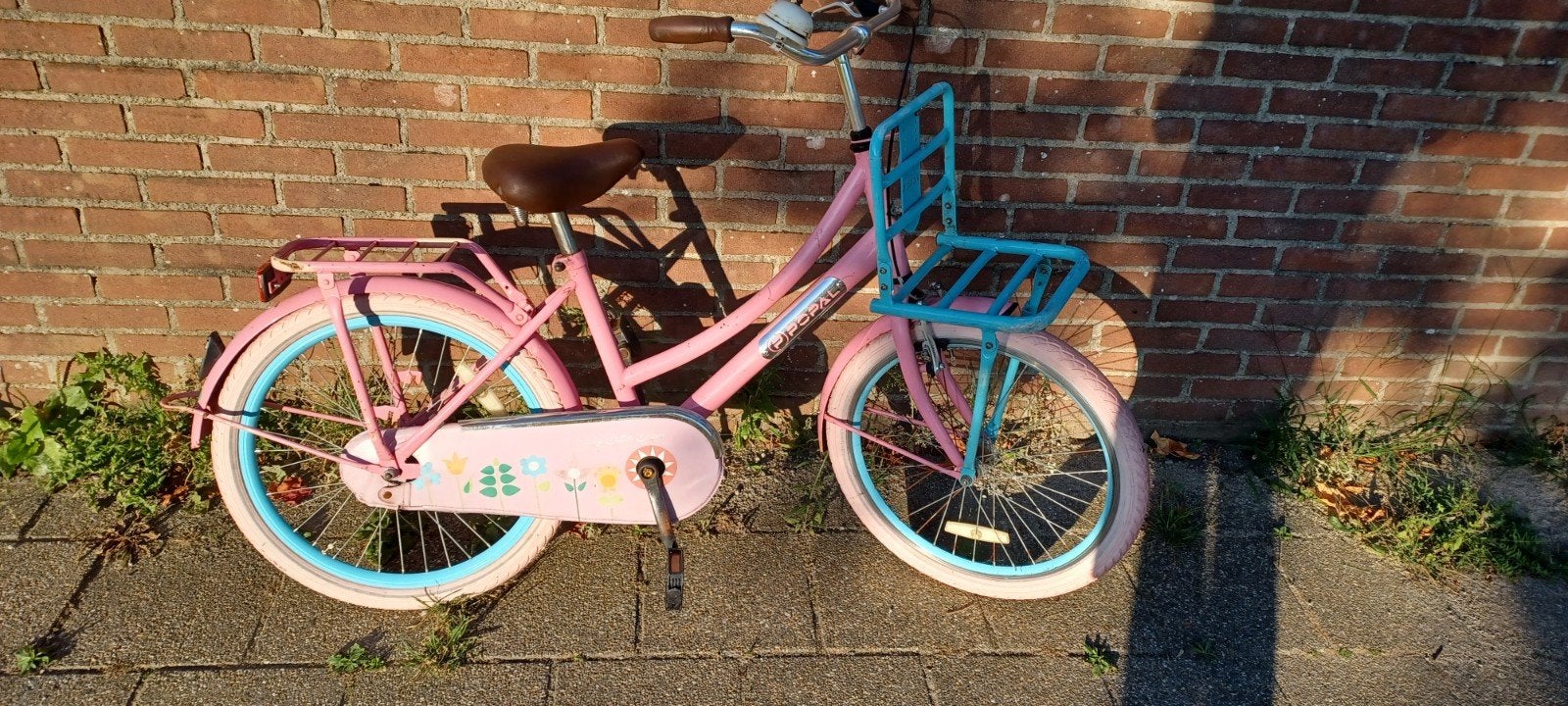 Roze kinderfiets 22 inch, Fietsen en Brommers, Ophalen, Gebruikt, Onbekend, Terugtraprem