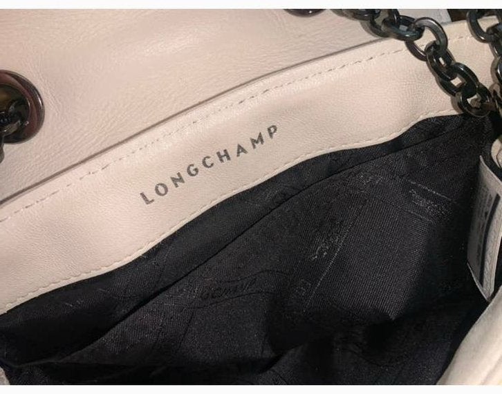 Longchamp tas origineel, Ophalen of Verzenden, Zo goed als nieuw, Wit, Avondtasje