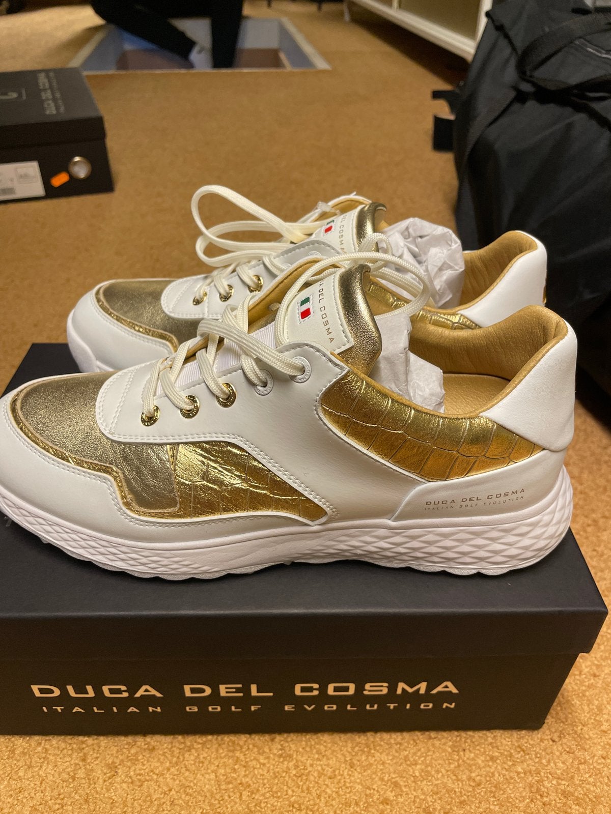 Duca del Cosma golfschoenen dames maat 40 wit/goud, D, Nieuw, Ophalen of Verzenden, Wit