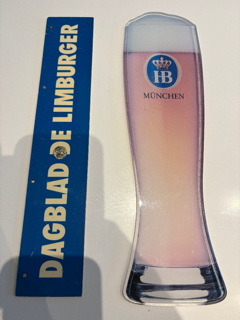 2 bordjes, Ophalen of Verzenden, Gebruikt, Reclamebord