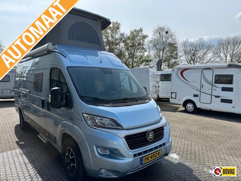 Hymer Yellowstone 640 SLAAPDAK 2016+ LENGTE BEDDEN, Caravans en Kamperen, Campers, Automaat, Fiat, Koelkast, 6 tot 7 meter