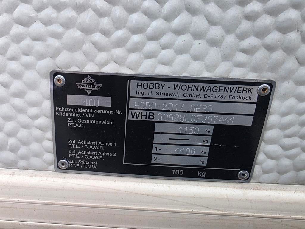 Hobby 30 exellent easy zomerklaar!, Caravans en Kamperen, Caravans, Hobby, Bedrijf, 750 - 1000 kg, Luifel