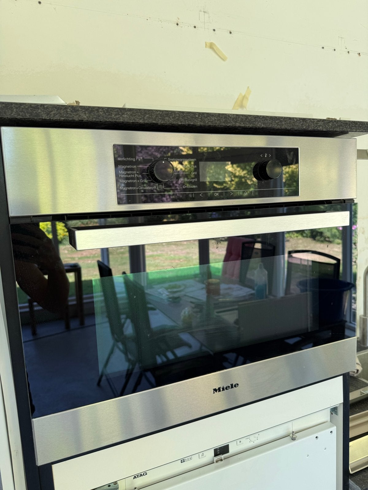 Miele Combi-oven met Magnetronfunctie - Zo goed als nieuw, Witgoed en Apparatuur, Ovens, Ophalen, 45 tot 50 cm, Hete lucht, Inbouw