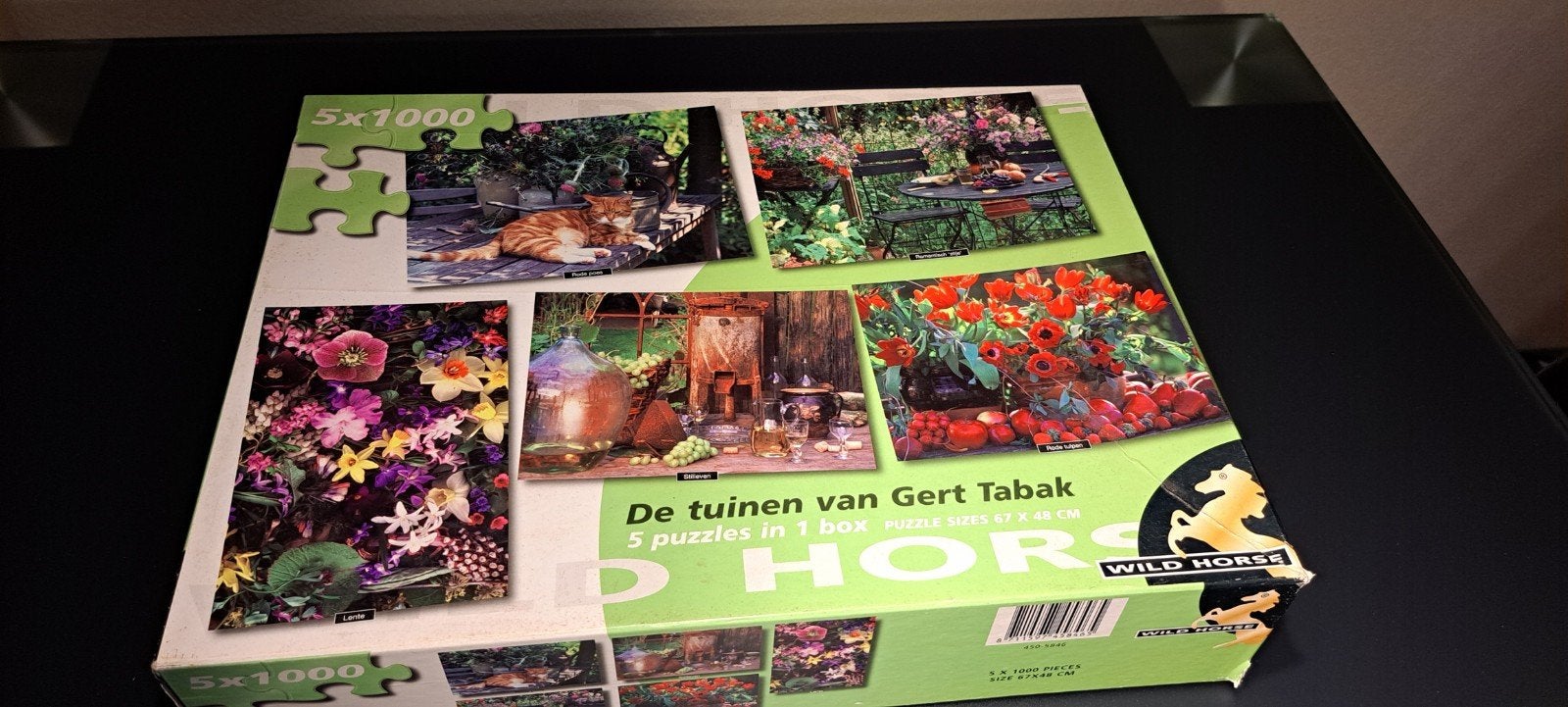 5x puzzel 1000 stukjes. De tuinen van Gert Tabak.
Nieuw in v, Ophalen of Verzenden, 500 t/m 1500 stukjes, Nieuw