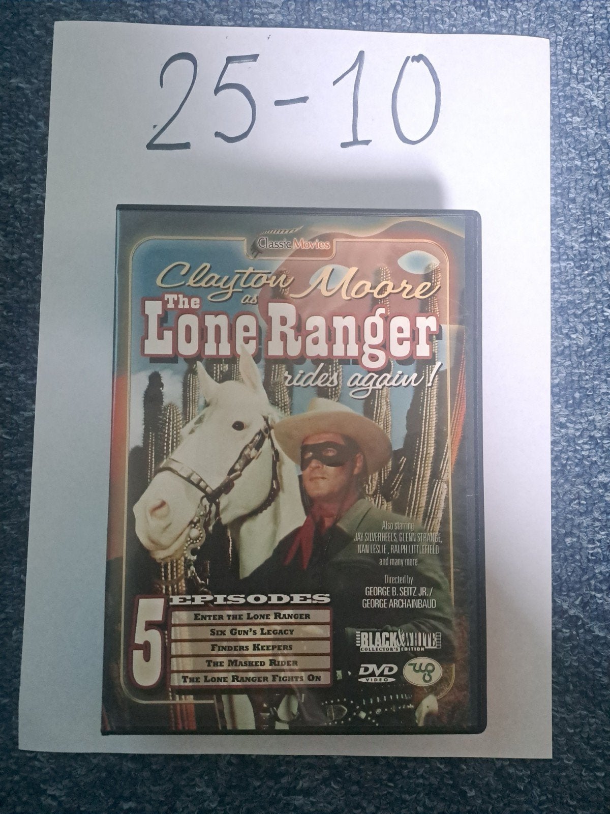 The Lone Ranger - 5 Klassieke Afleveringen op DVD, Cd's en Dvd's, Alle leeftijden, Ophalen of Verzenden, Zo goed als nieuw, 1940 tot 1960