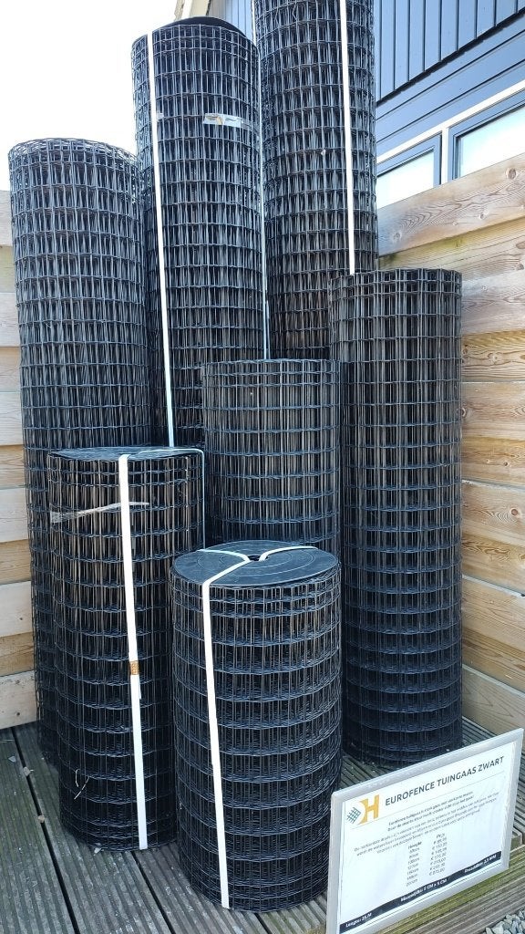 Tuingaas Eurofence zwart | Sterk tuingaas 80cm hoog, Ophalen of Verzenden, Nieuw, 20 meter of meer, Gaas