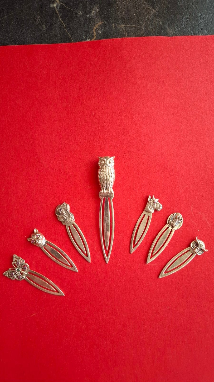 Sterlingzilver 925 gekeurd boekenleggers 7 stuks, Verzamelen, Boekenleggers, Verzenden, Zo goed als nieuw