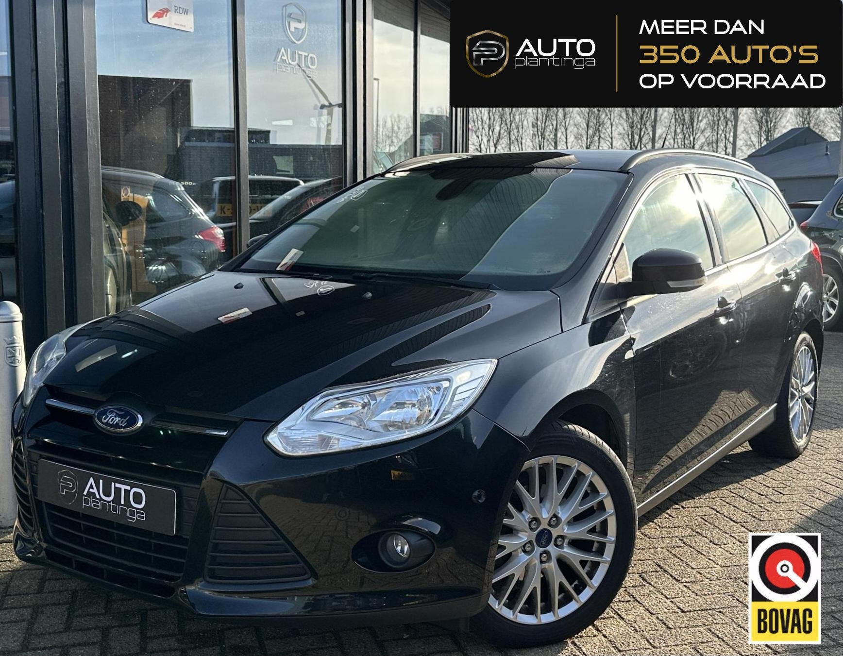 Ford Focus Wagon 1.0 EcoBoost Lease Titanium 125PK | Nette S, Euro 5, Gebruikt, Zwart, Handgeschakeld