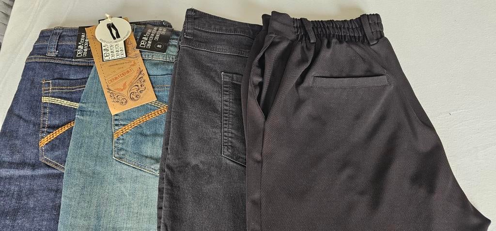4 dames broeken maat 46, Ophalen, Maat 46 (S) of kleiner, Blauw