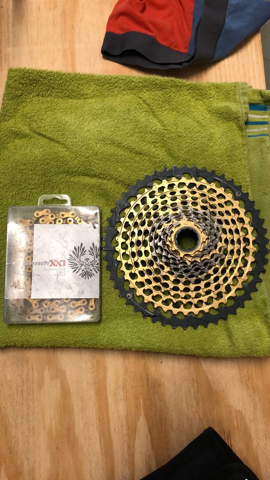 Sram Eagle xg 1299 cassette 10-50 t gold, Gebruikt, Gravelbike, Ophalen of Verzenden, Derailleur of Ketting