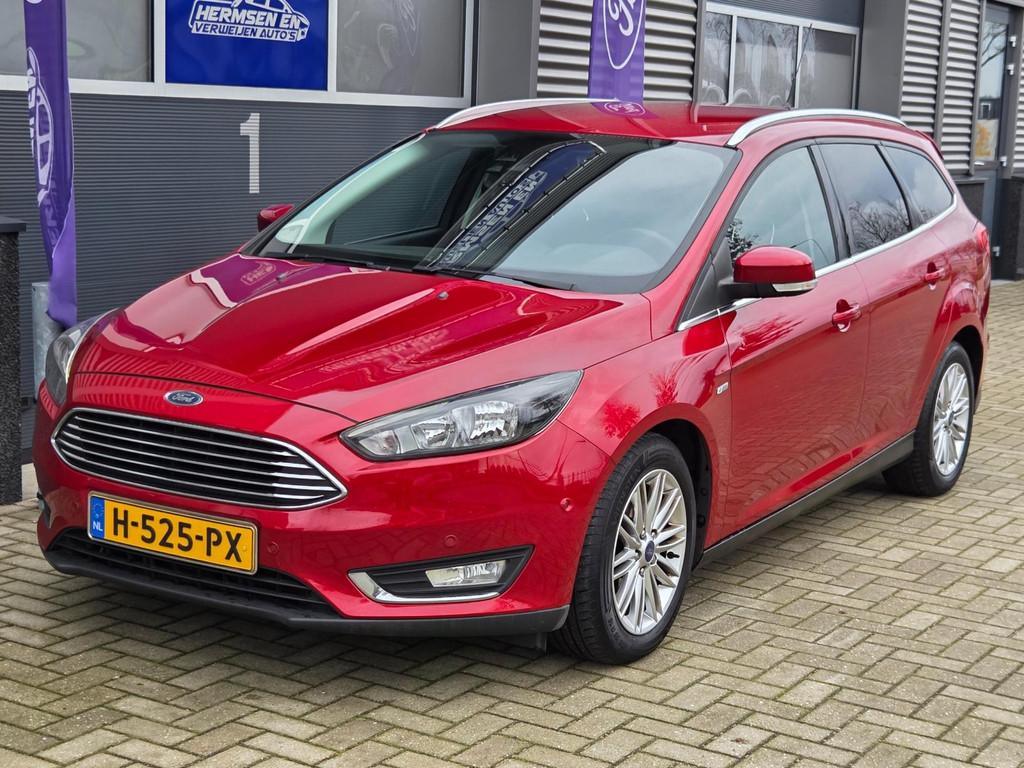 Ford Focus 1.0 EcoBoost Titanium automaat! nw. distributie, 125 pk, Gebruikt, Leder en Stof, 1245 kg
