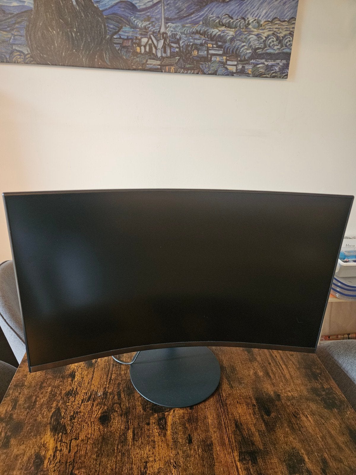Samsung curved monitor 27 inch, Curved, Full HD, Zo goed als nieuw, Samsung