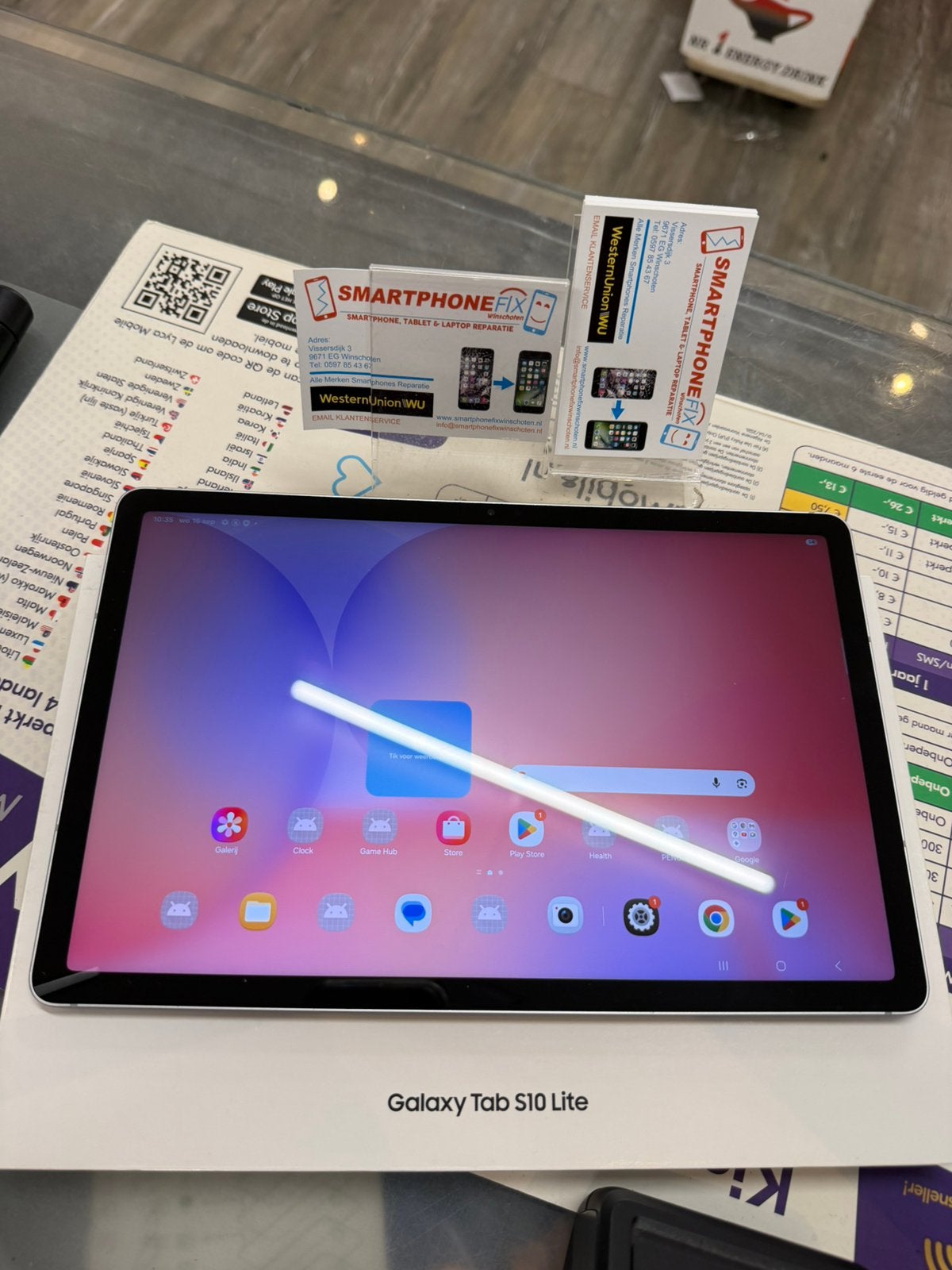 samsung galaxy tab s10 lite 128gb wifi zgan+garantie, Computers en Software, Samsung, 11 inch, S10 lite, Gps