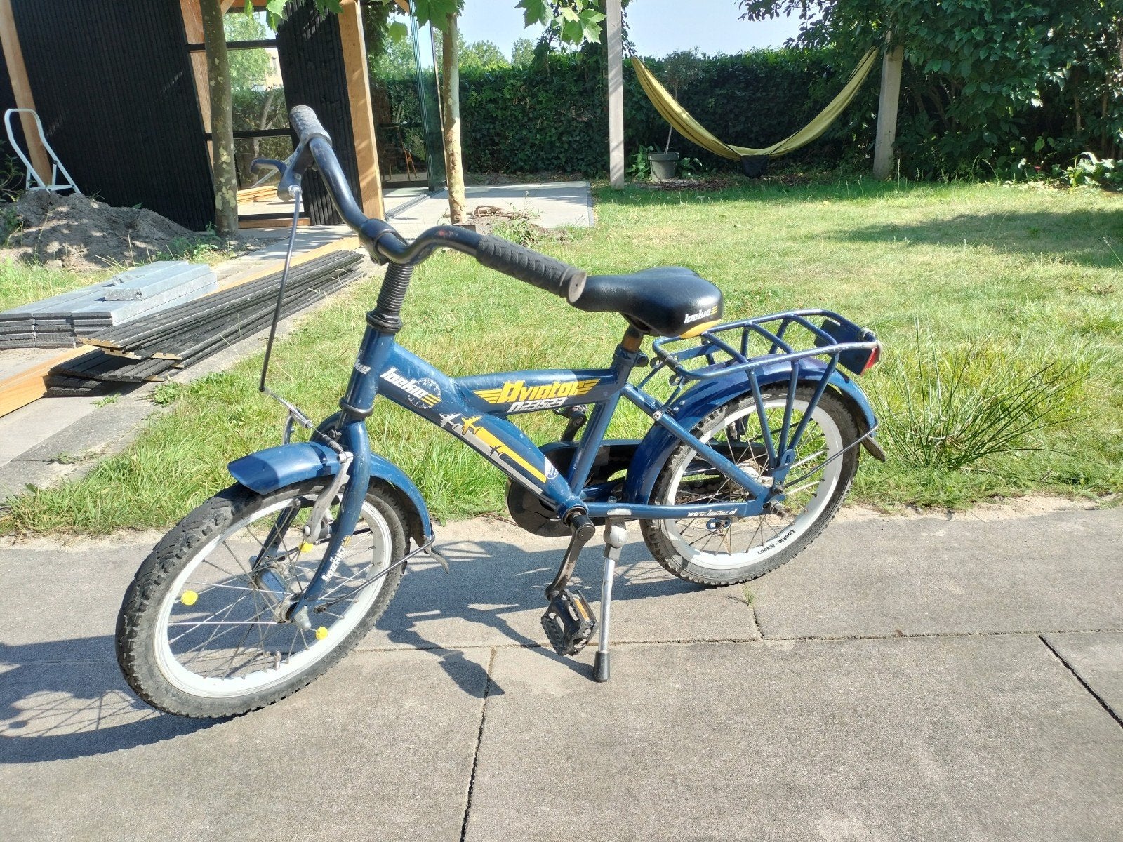 Loekie kinderfiets 16 inch, hand- en terugtraprem, Ophalen, Terugtraprem, Loekie, 16 tot 20 inch