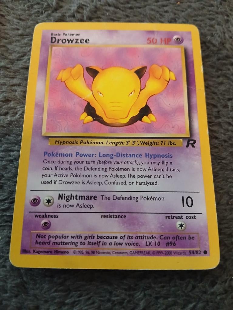 Drowzee #54 Pokemon Team Rocket HP, Ophalen of Verzenden