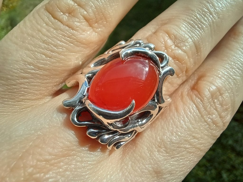 Vanoli - Vanoli 925 zilver design ring carneool maat 17,25, Daiva1973@hotmail.com, Vanoli, Amsterdam, Nieuw