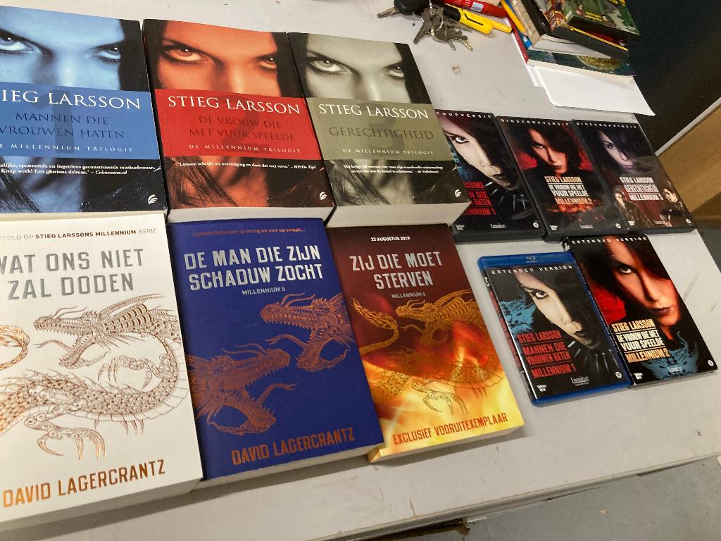 T.K. Boeken en dvd's van de Stieg Larson trilogie, Boeken, Thrillers, Gelezen, Scandinavië, Ophalen of Verzenden