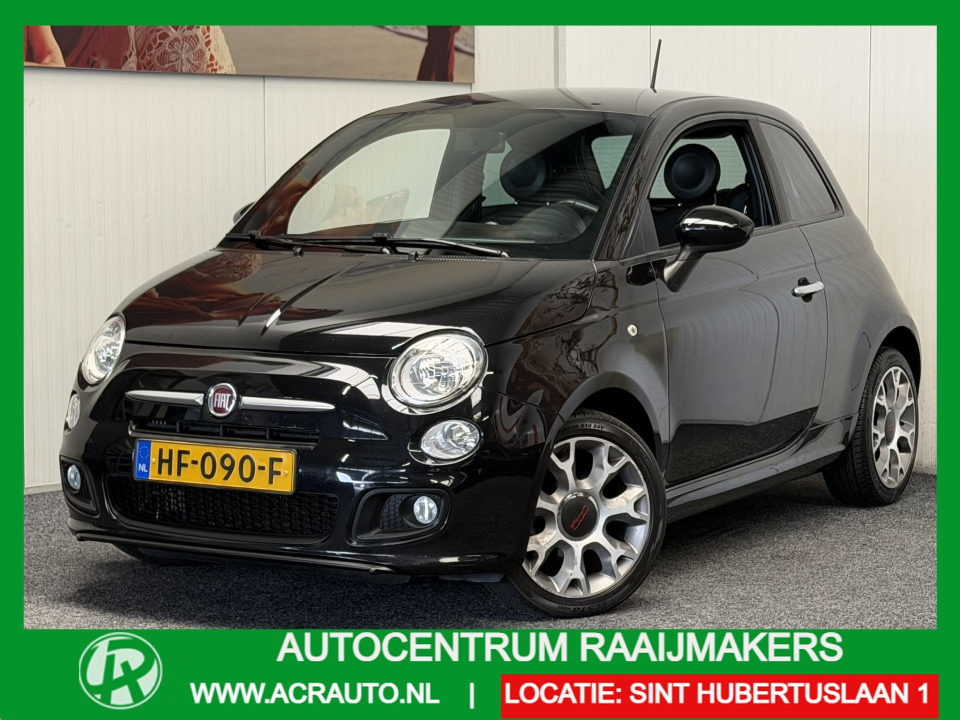Fiat 500S 0.9 TWIN AIR TURBO DIGITAAL DASHBOARD HALF LEDER A, Auto's, Fiat, Voorwielaandrijving, Gebruikt, Startonderbreker, Leder en Stof