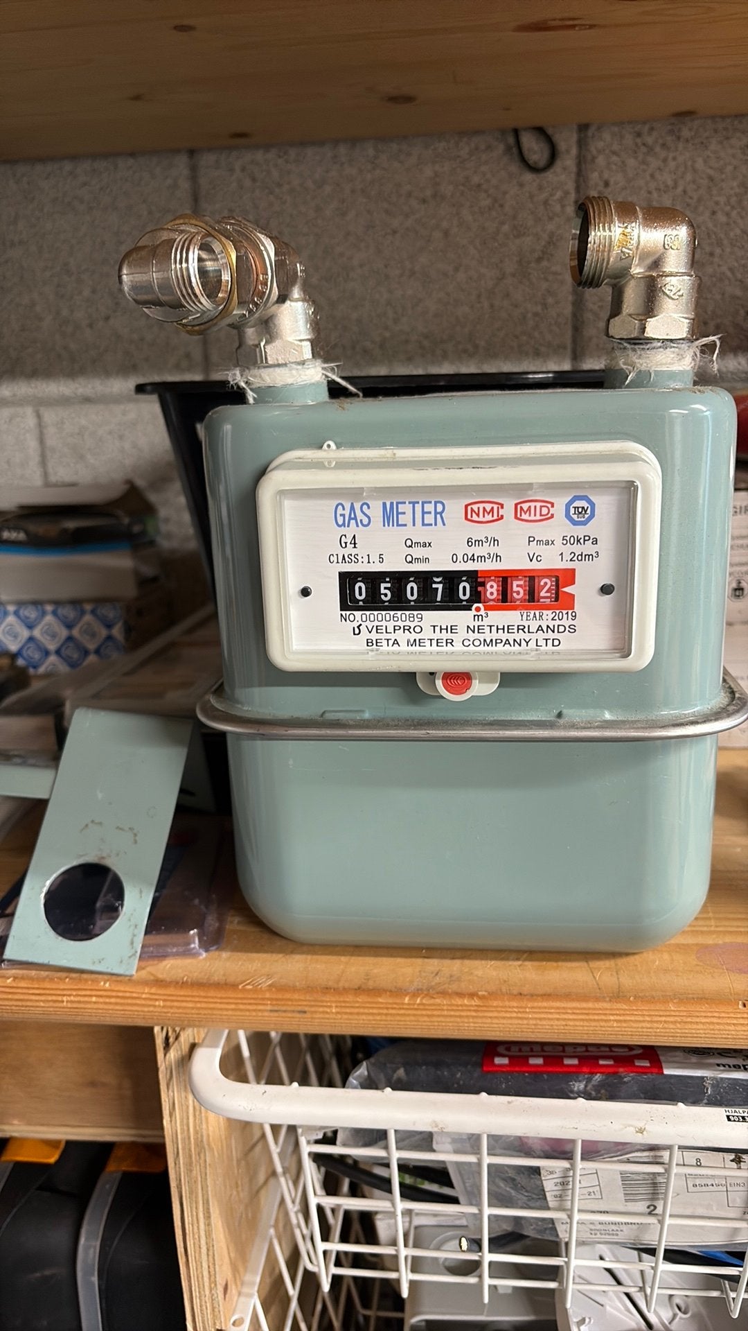 Gas meter is niet meer nodig., Ophalen of Verzenden, Zo goed als nieuw