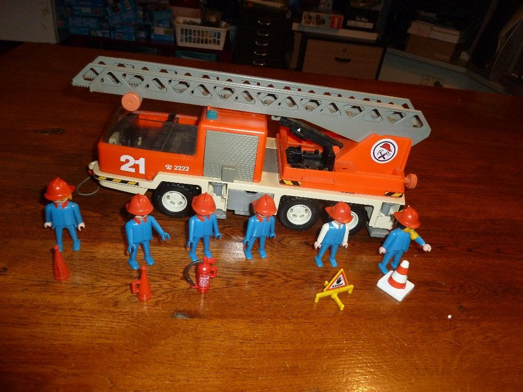 Playmobil 3525 Brandweerwagen auto met brandweermannen, Kinderen en Baby's, Speelgoed | Playmobil, Ophalen of Verzenden, Gebruikt