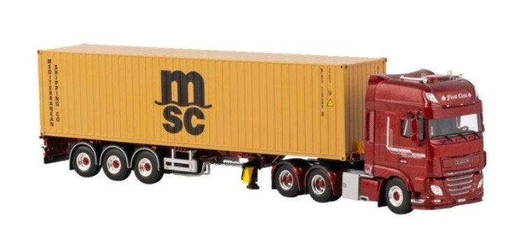 WSI DAF XF SUPER SPACE CAB +T RAILER + CONTAINER - FÜRST, Wsi, ., Nieuw, Ophalen of Verzenden