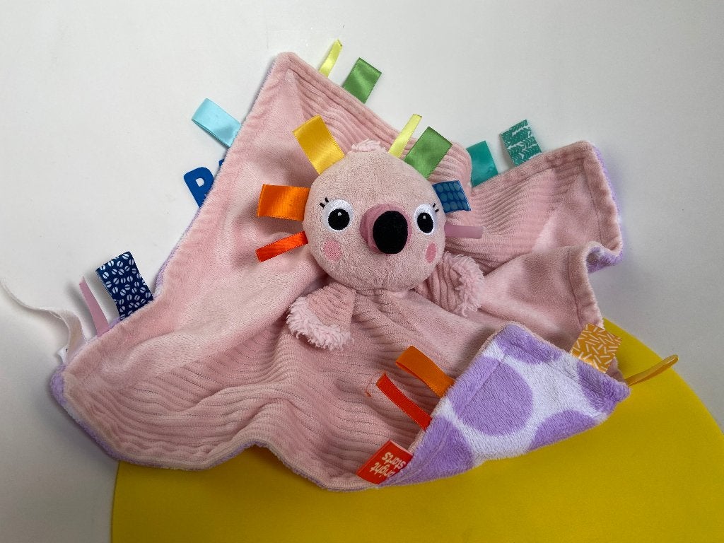 K2257 Bright starts doek doekje roze flamingo, Ophalen of Verzenden, Zo goed als nieuw, Overige typen