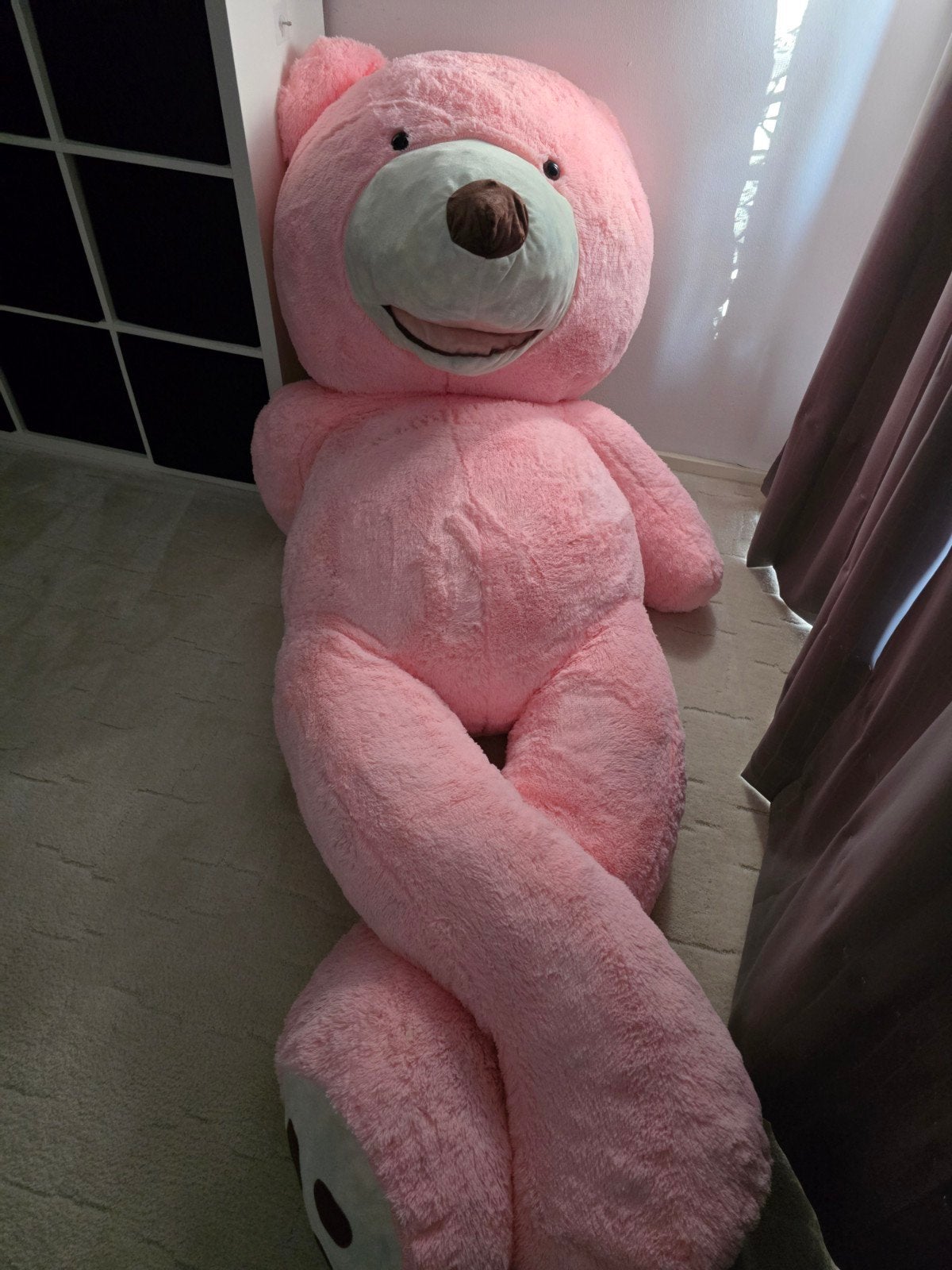 Grote roze knuffelbeer - XXL teddybeer, Kinderen en Baby's, Speelgoed | Knuffels en Pluche, Ophalen, Beer, Zo goed als nieuw, Roze