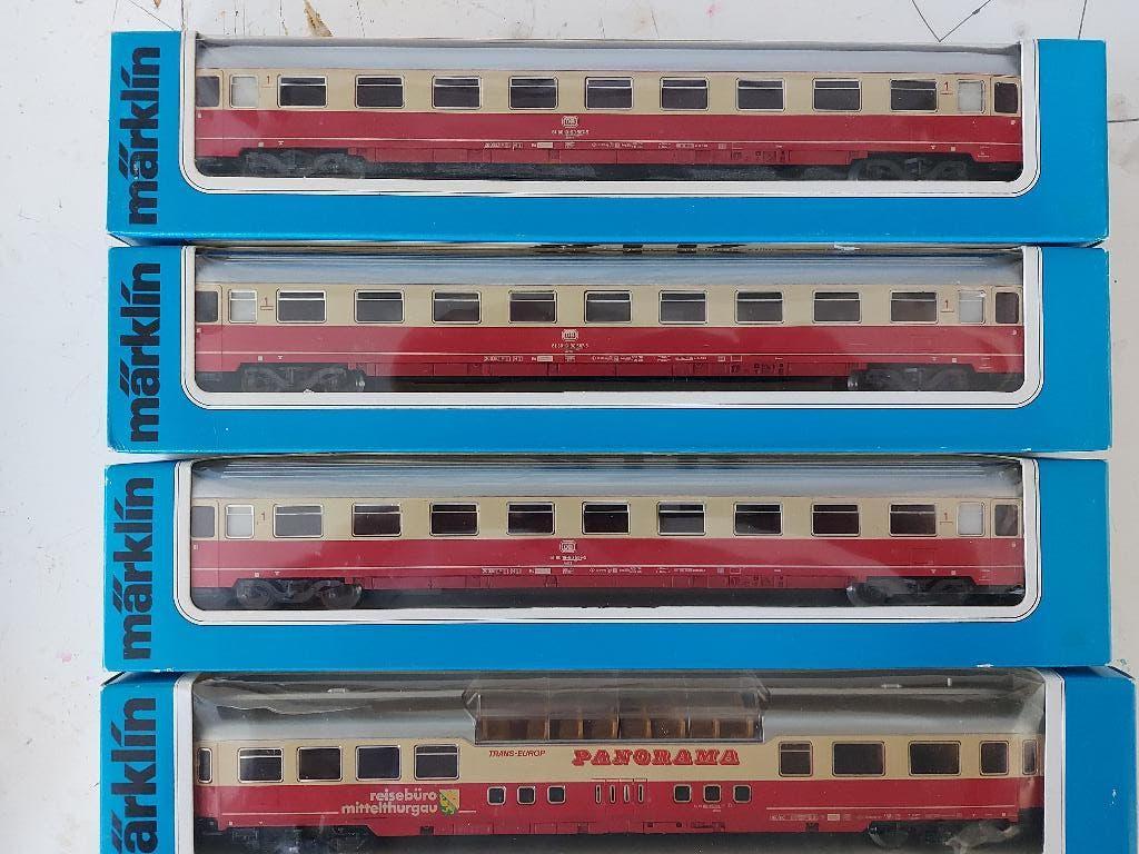 4 Marklin  TEE Wagons, Wisselstroom, Ophalen of Verzenden, Märklin, Nieuw