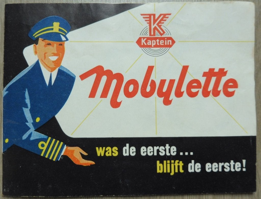 Originele folder Kaptein Mobylette bromfiets (jaren '50/'60), Verzenden, Gebruikt