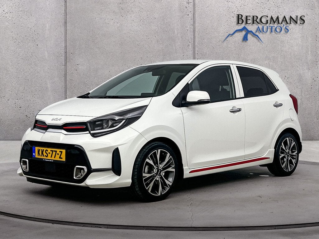 Kia Picanto 1.2 DPi GT-Line // LEDER // ADAPTIVE CRUISE // C, 83 pk, Gebruikt, 4 cilinders, Wit