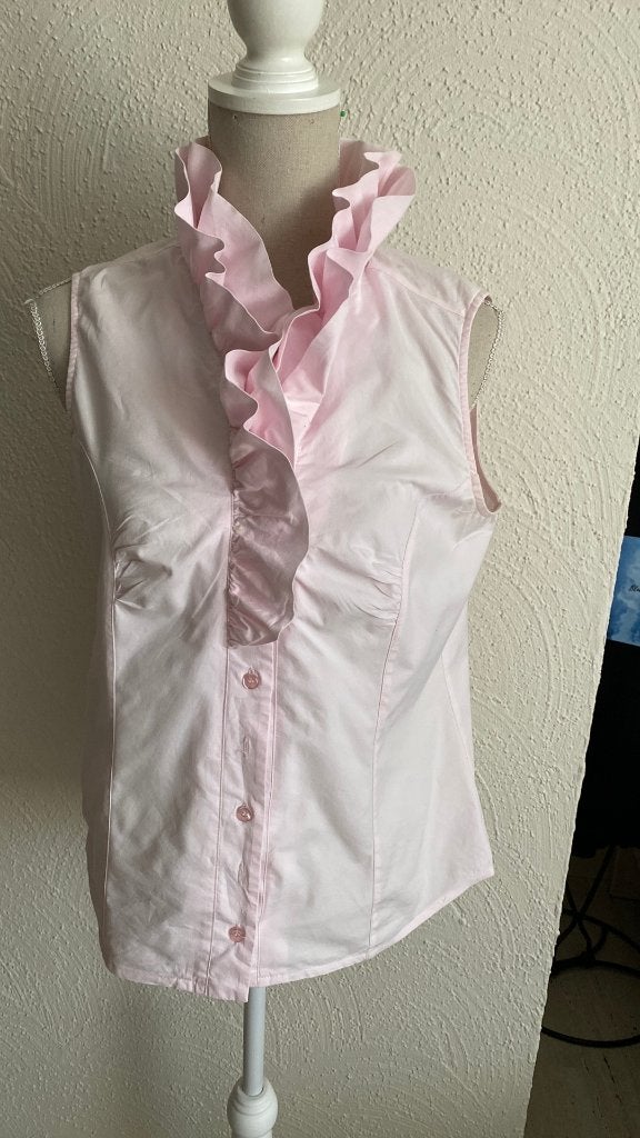 Blouse met Roezel Roze Maat 40 Merk Blu El Mouwloos, Maat 38/40 (M), Blu El, Ophalen of Verzenden, Zo goed als nieuw