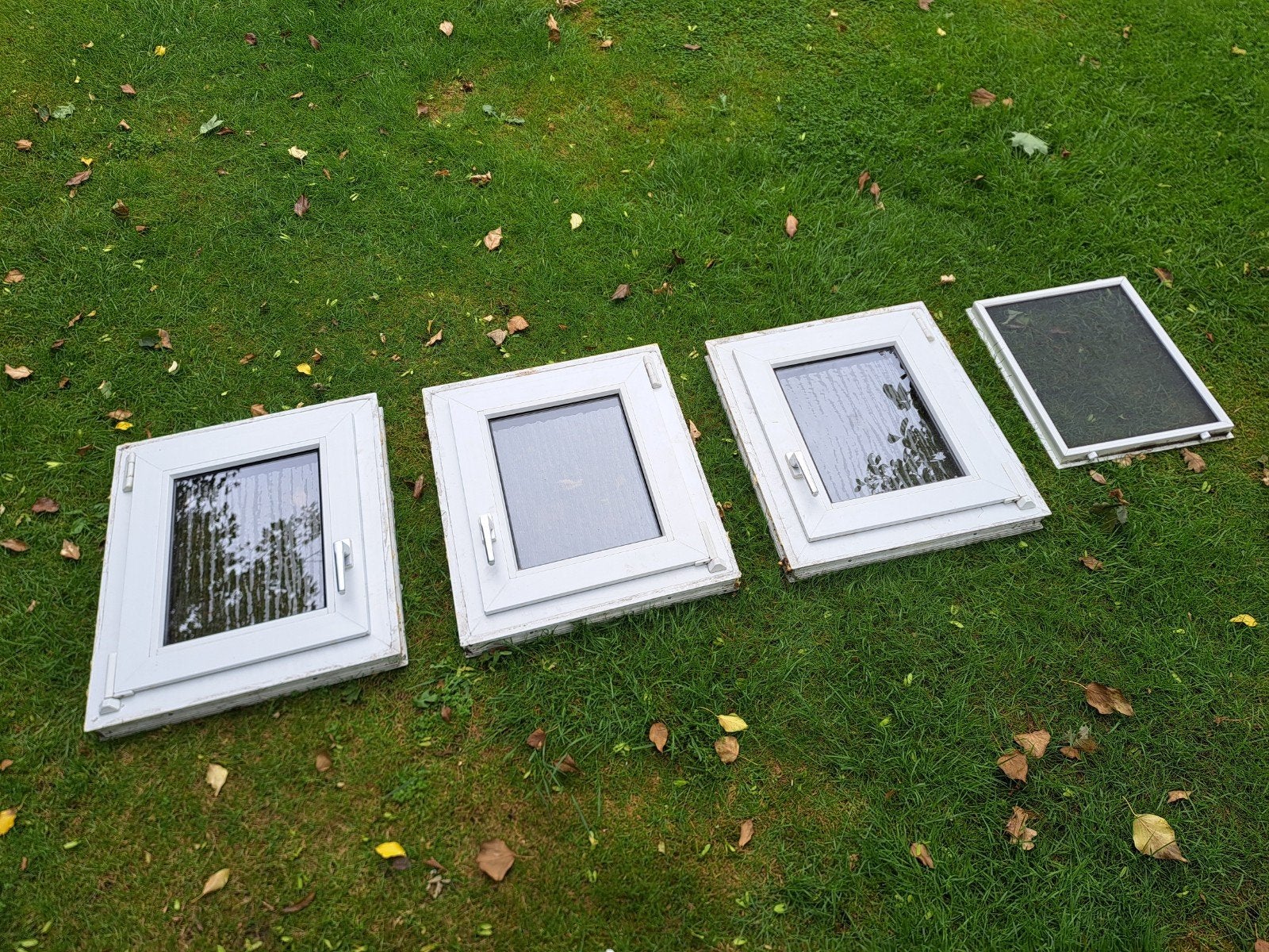 3 x kunststof kozijn, Ophalen, Hout, Minder dan 50 cm, Minder dan 50 cm