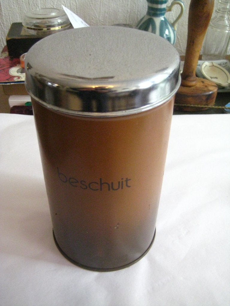 vintage beschuit blik, Ophalen of Verzenden, Zo goed als nieuw, Beschuit